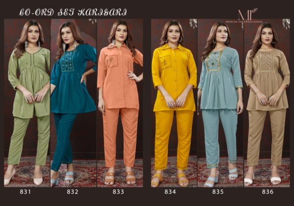 Karigari Vol 1 By Moksh Maaza Cotton Ladies Western Co-ord - 6pcs