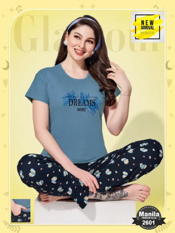 Vol Jc 2601 Summer Special Shinker Hosiery Cotton Night Suit - 6pcs